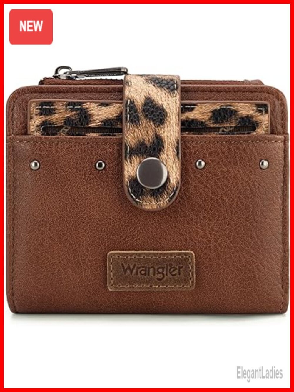 Small Bifold RFID Wallet with Removable ID Window, 8 Card Slots, Vegan Leather